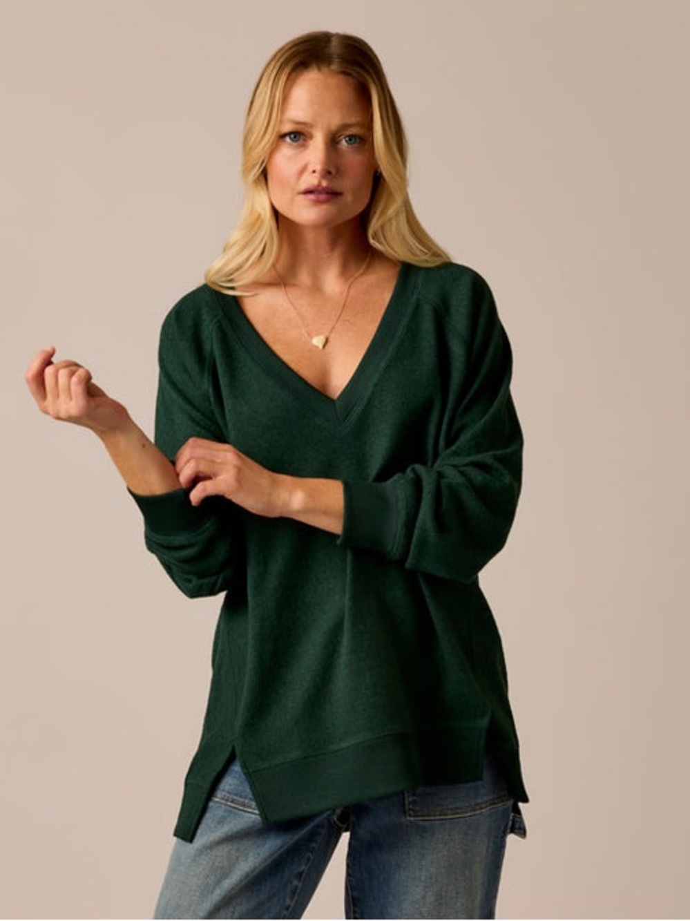 Carve Designs Women’s Alena Supersoft Top in Dark Pine Heather size S Small NWOT